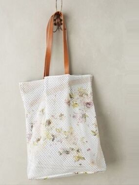 NWT Anthropologie Fleur Leather Tote Bag